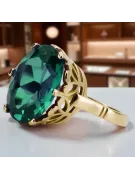 Изумруд 14-кв Желтое золото Кольцо Винтаж vrc130y